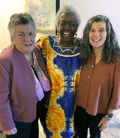 2025 Community Leadership Awards honorees from left Pegeen Wall, Carmen McGill and Elise Gold. Honoree Mathew Swerdloff not pictured.