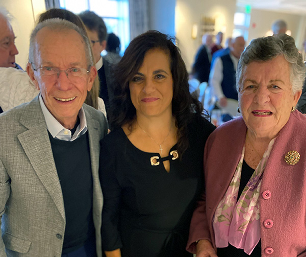 from left, former NHR Executive Director Regis Obijiski, NHR Board Vice-President Rita McPeck, honoree Pegeen Wall.