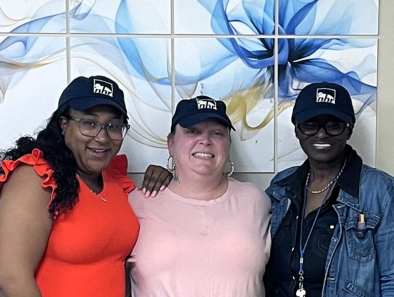 NHR’s most recent FLS graduates! From left: Tatyana Hargrove, Janna Welch and Felicia Brown